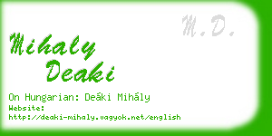 mihaly deaki business card