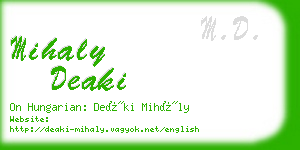 mihaly deaki business card